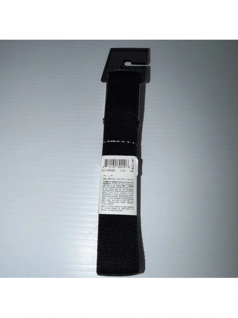 Nike Kids Reversible Stretch Belt Cut To Fit Up To Size 36 Black/Gray